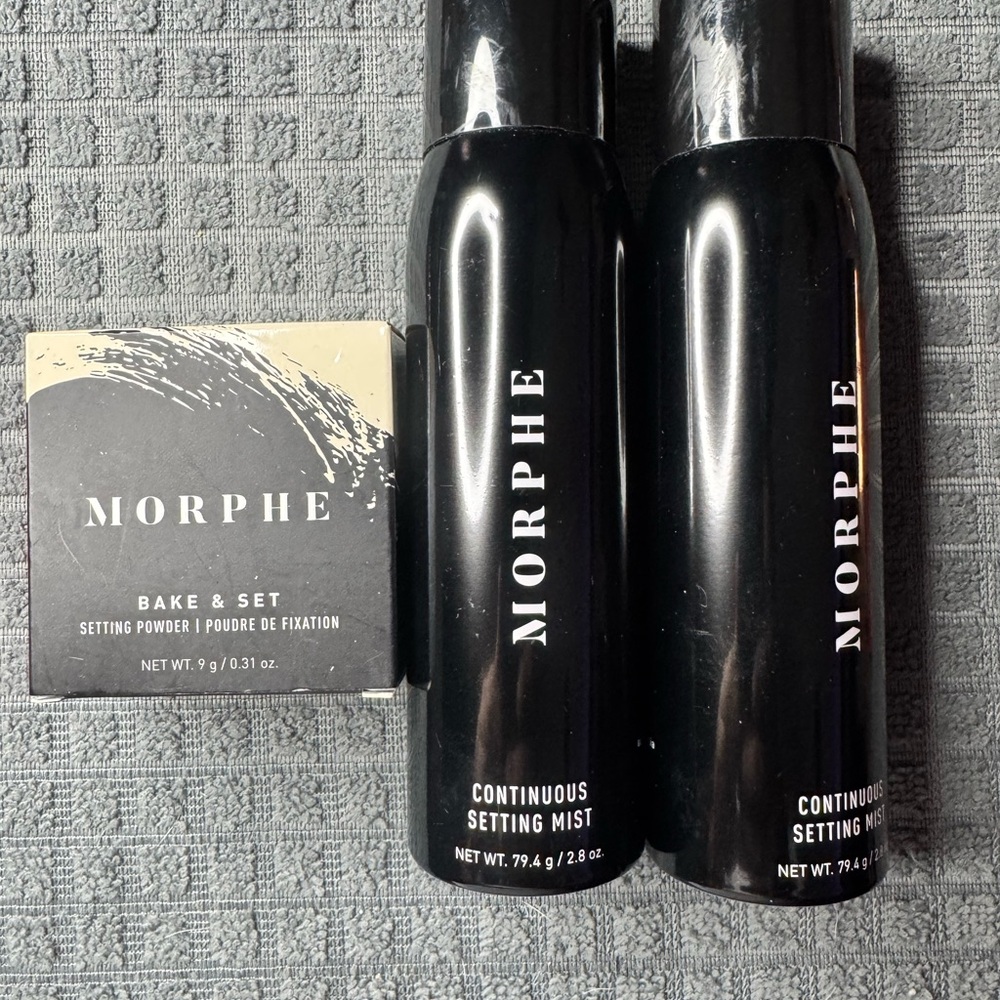 Morphe Black Setting Mist and Powder Trio